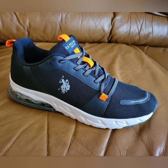 Women's (Unisex) Polo Assn Navy Blue Sneakers SIZE 10 WOMEN or Size 8.5 Men. - Picture 8 of 11